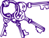 Purple Key Ring Clip Art