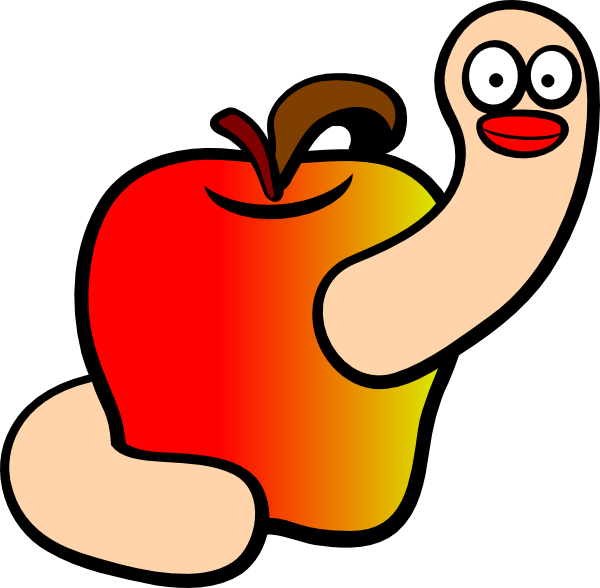 apple with worm clip art free - photo #15