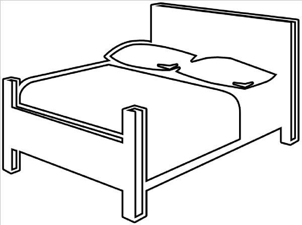 Bed Outline Clip Art at Clker.com - vector clip art online, royalty ...