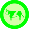 Vache Verte Rond Clip Art