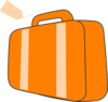 Suitcase - Orange Clip Art