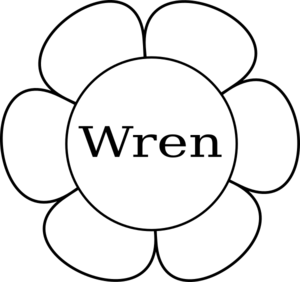 Wren Window Flower 1 Clip Art