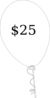 $25 Clear Balloon Clip Art