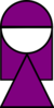 Purple Girl Symbol Clip Art