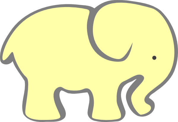yellow elephant clipart - photo #5