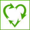 Green Heart Recycle Clip Art