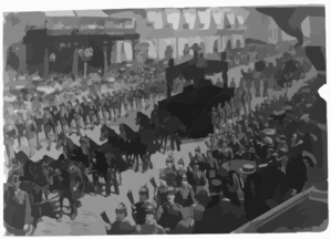[horse-drawn Catafalque, Civil War Veterans In Parade, And Spectators At Funeral Of Pres. Ulysses S. Grant. Nyc] Clip Art