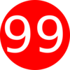 Red, Rounded,with Number 8 Clip Art