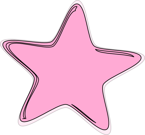 Pink Star Clip Art at Clker.com - vector clip art online, royalty free ...