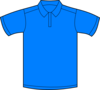 Polo Shirt Blue Front Clip Art