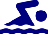 Solo Swimmer Logo Clip Art