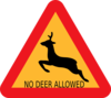 No Deer Allowed Sign Clip Art