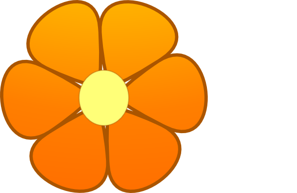 orange flower clip art free - photo #23