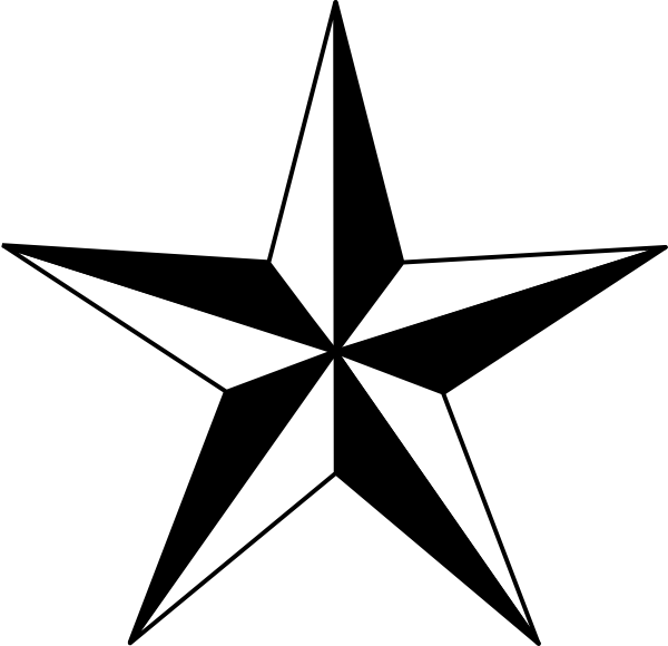 free black and white star clip art - photo #18