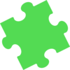 Jigsaw Puzzle Piece - Green Clip Art