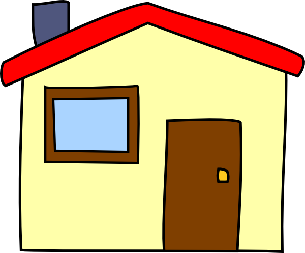 Simple Cartoon House Clip Art at  - vector clip art