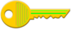 Yellow Key  Clip Art