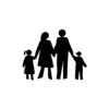 Family In Black Clip Art