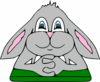 Gray Bunny Clip Art