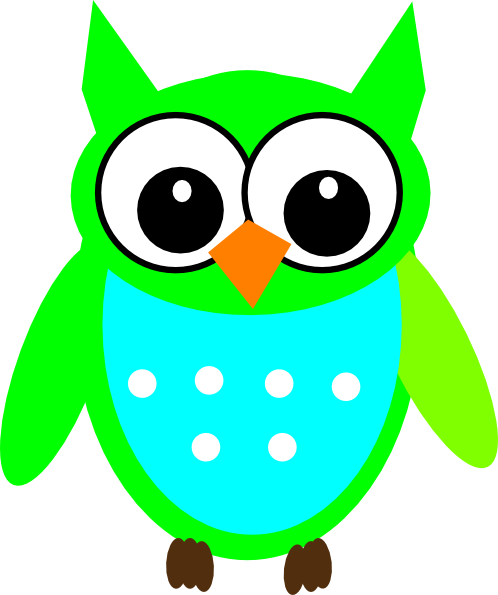 green owl clip art - photo #43