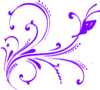 Purple Butterfly  Clip Art