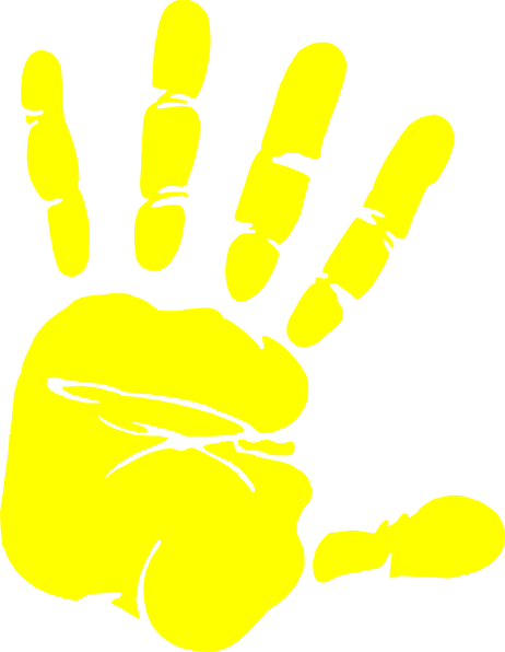 yellow hand clip art - photo #4