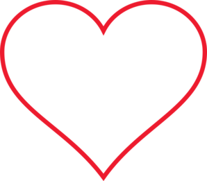 Line Art Red Heart Clip Art At Clker Com Vector Clip Art Online
