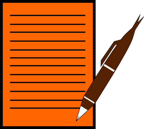 Red Paper And Pen Clip Art at Clker.com - vector clip art online
