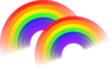 Double Rainbow Clip Art