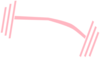 Pink White Dumbbell Clip Art
