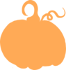 Light Orange Pumpkin Sihouette Clip Art