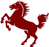 Maroon Stallion Clip Art