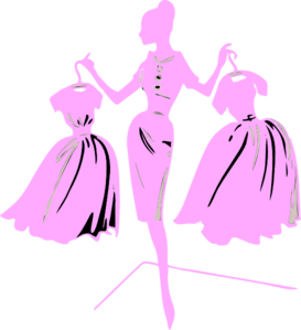 Fashion Model Clipart on Fashion Model Pink Dress Clip Art   Vector Clip Art Online  Royalty