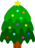 Christmas Tree With Ornaments And Star Clip Art