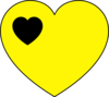 Black And Yellow Heart Clip Art