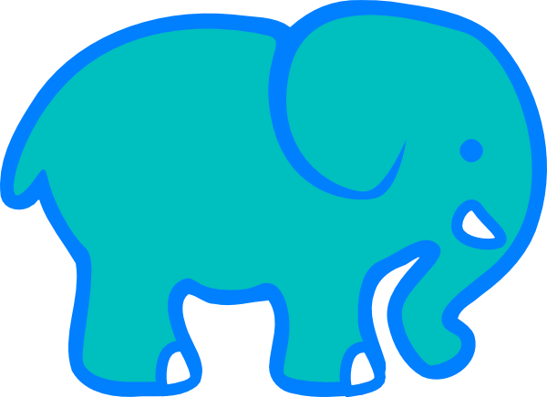 clip art blue elephant - photo #42