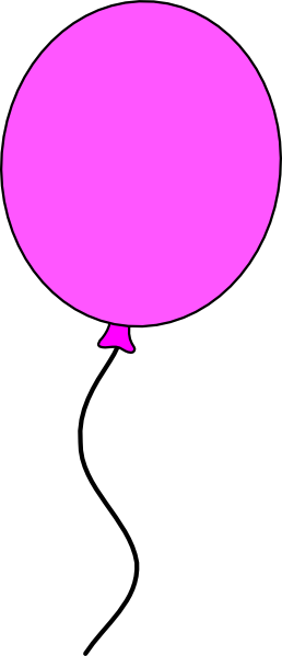 Pink Ballon String Clip Art at  - vector clip art online, royalty  free & public domain