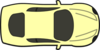 Yellow Car, Top View Clip Art
