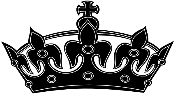 free black and white crown clipart - photo #9