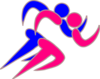 Girl And Boy Runners Clip Art