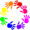 Colorful Circle Of Hands Clip Art