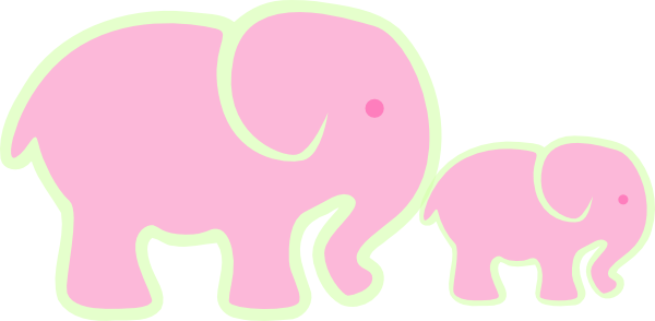 free pink elephant clipart - photo #49