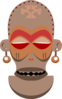 African Mask. Chokwe, Angola, Zaire Clip Art