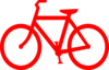 Red Bicycle Outline Clip Art
