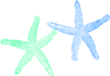 Blue Green Starfish2345555 Clip Art