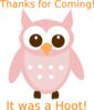 Pink Word Owl Clip Art