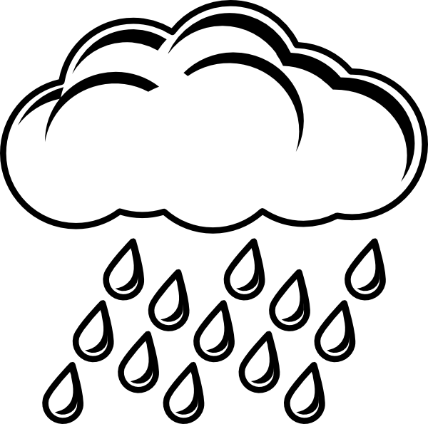 Cloud With Rain Outline Clip Art At Vector Clip Art Online