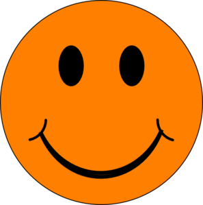 Happy Orange Face Clip Art