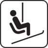 Skier On Ski Lift Clip Art