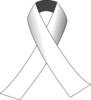 White Awareness Ribbon Clip Art